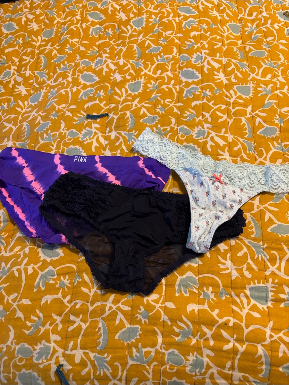 Lot of Unworn Aerie and VS Pink Panties Underwear Thong Bikini Ruffle